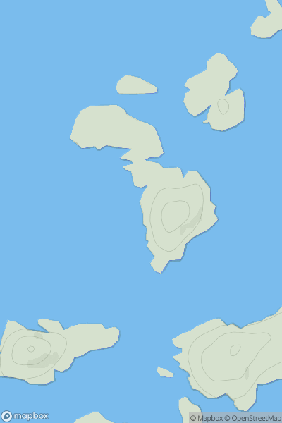 Thumbnail image for Eilean Garbh [Scourie to Lairg] showing contour plot for surrounding peak